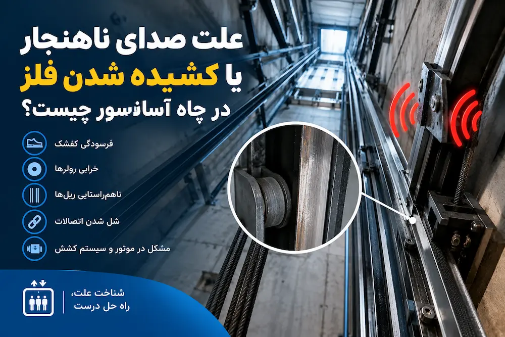 علت صدای ناهنجار یا کشیده شدن فلز در چاه آسانسور چیست؟